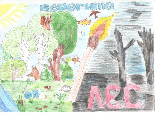 Рисунок берегу природу