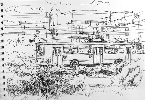 Раскраска троллейбус