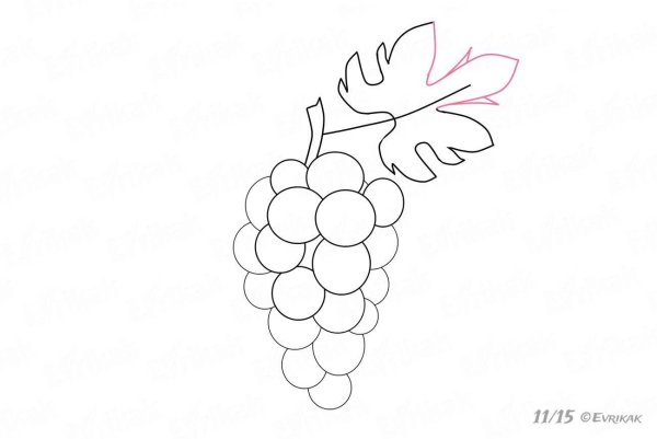 Виноград раскраска