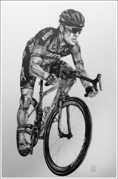 Велосипедист зарисовка