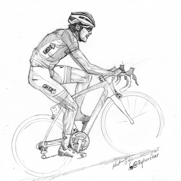 Велосипедист карандашом