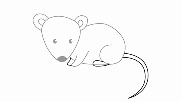 Мышка карандашом