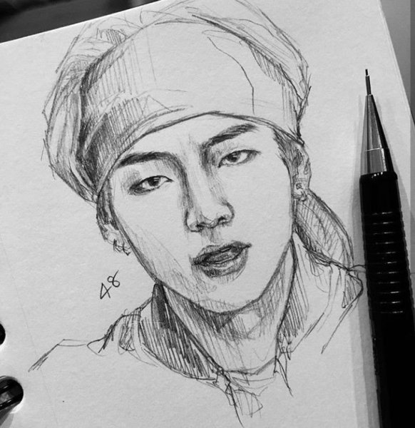 БТС Тэхен рисуночек