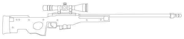 Vintovka AWM чертеж