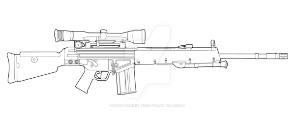 Чертёж снайперской винтовки Баррет