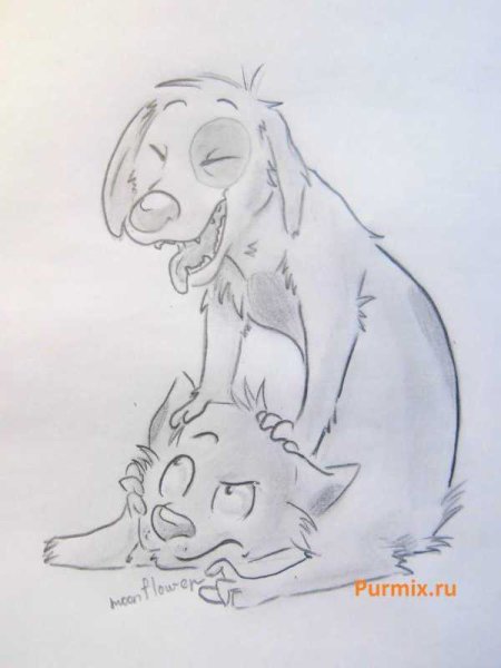 Котопес карандашом