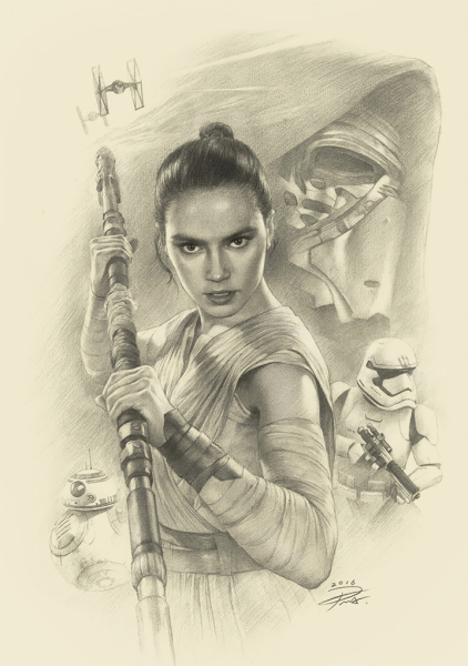 Фантастический портрет карандашом