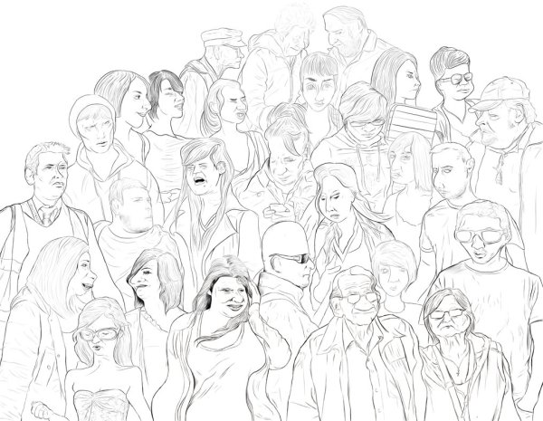 Рисование толпы