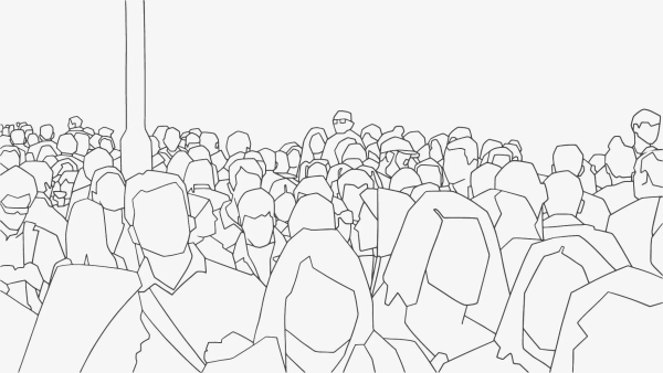 Рисованная толпа