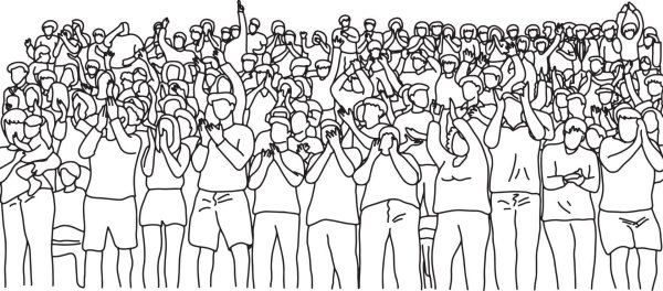 Иллюстрация толпа и элита