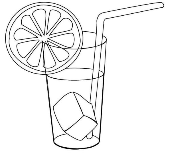 Апельсиновый сок раскраска для детей