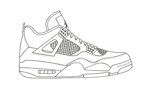 Nike Air Jordan 4 рисунок