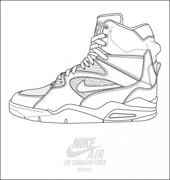 Раскраска кроссовок найк Джордан