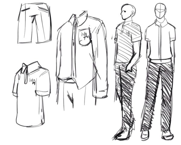 Наброски одежды