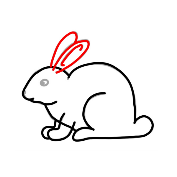 Рисунки зайчат для срисовки