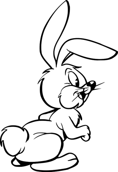 Зайчик Шнуфель раскраска