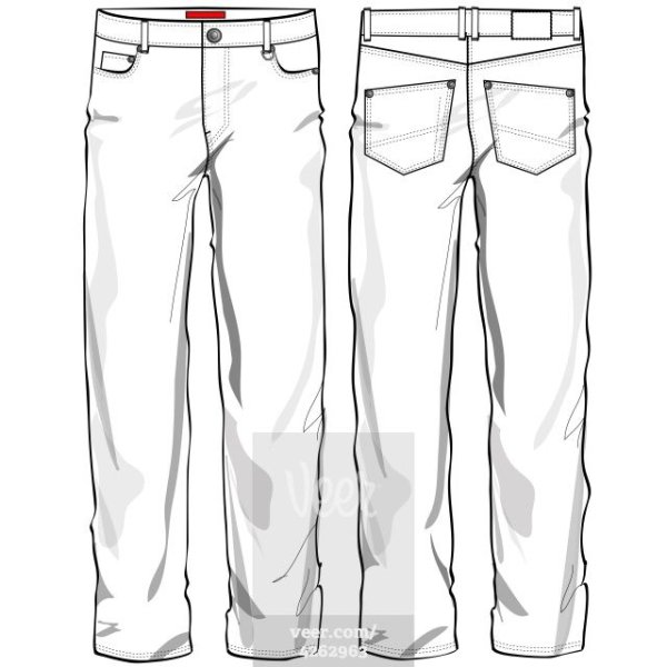 Штаны сзади референс