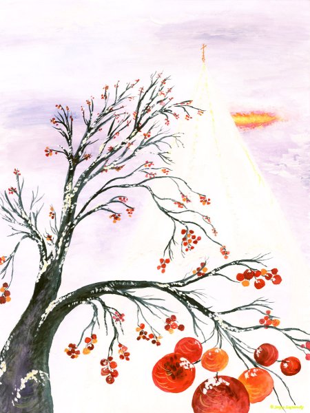 Рябина дерево рисунок