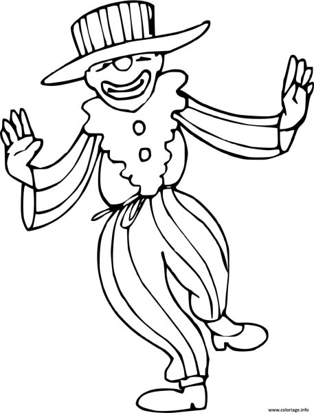 Страшный клоун раскраска