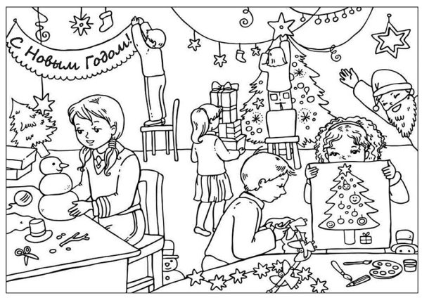 Новогодние рисунки для выжигания