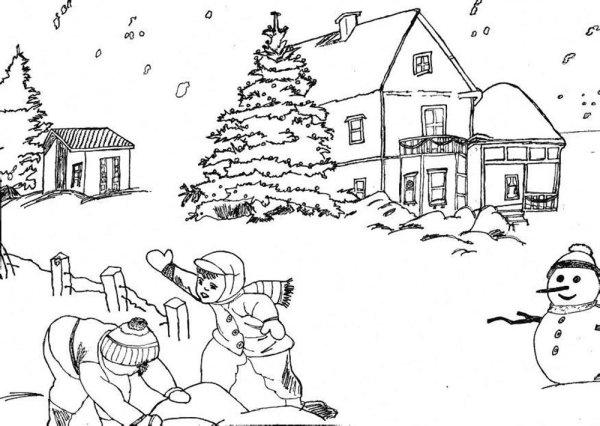 Рождественские раскраски