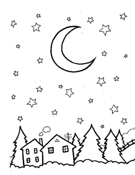 Зимняя раскраска