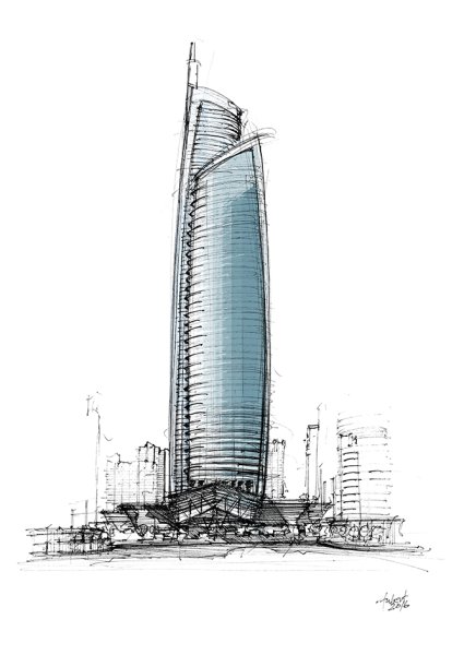 Небоскреб рисунок