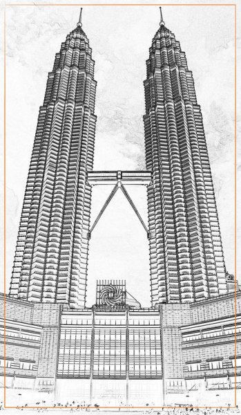 Petronas Towers набросок