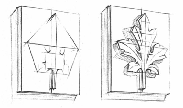 Гипсовая фигура. Орнамент «цветок лотоса»