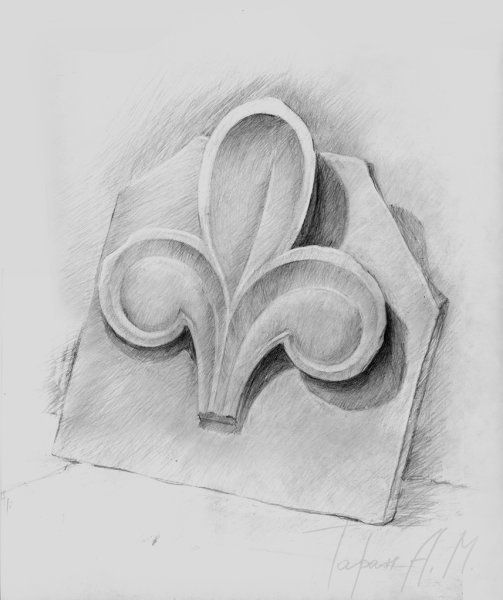 Рельеф лист аканта гипс