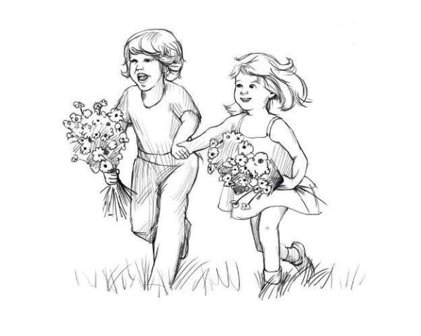 Детство рисунок карандашом