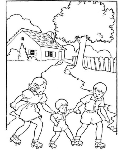 Раскраски ко Дню защиты детей