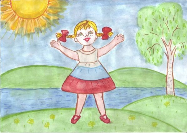 Рисунок на тему счастливое детство