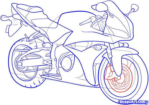 Мотоцикл набросок