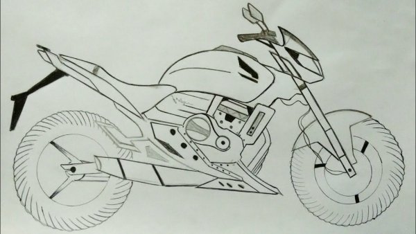 Мотоцикл набросок