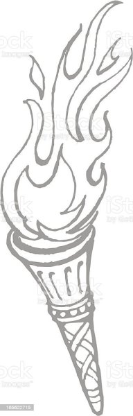 Факел раскраска для детей