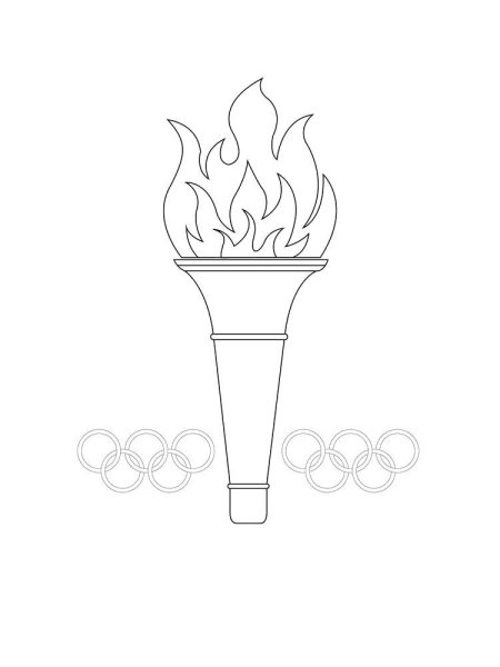 Олимпийский факел картинки раскраски
