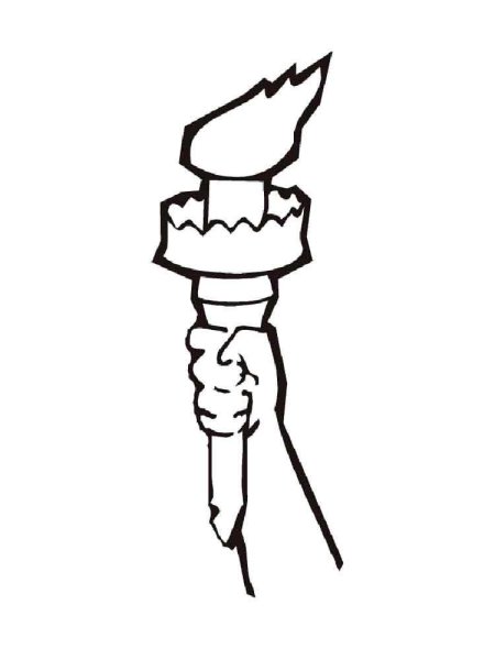 Факел раскраска для детей