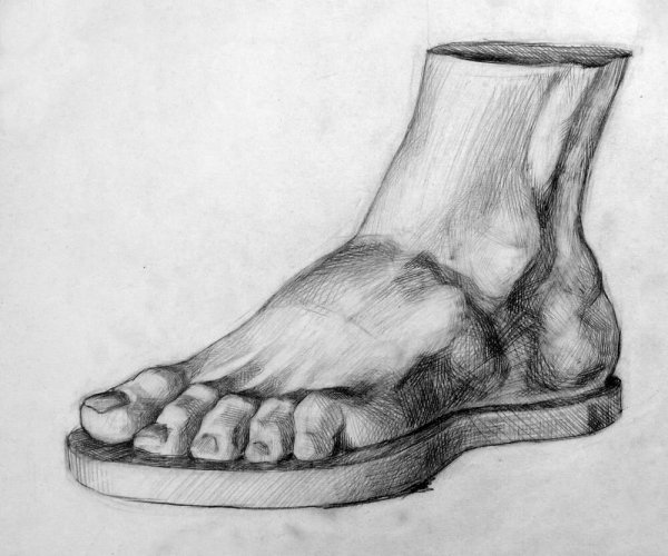 Зарисовки стопы человека
