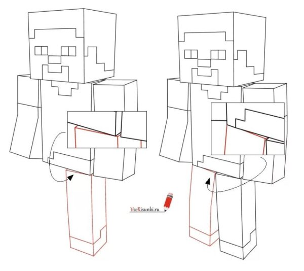 Раскраска майнкрафт ХЕРОБРИН