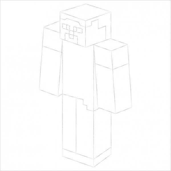 Рисунок майнкрафт карандашом для срисовки