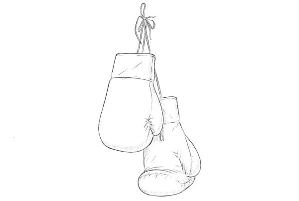 Боксерские перчатки рисунок карандашом