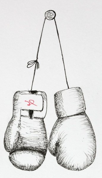 Боксерские перчатки раскраска