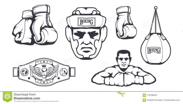 Перчатки бокс вектор