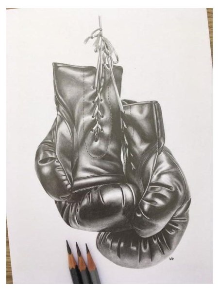 Боксерские перчатки скетч