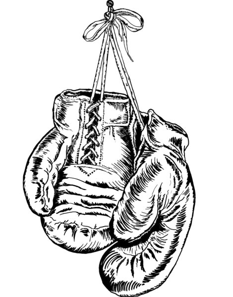 Маленький рисунок боксерских перчаток