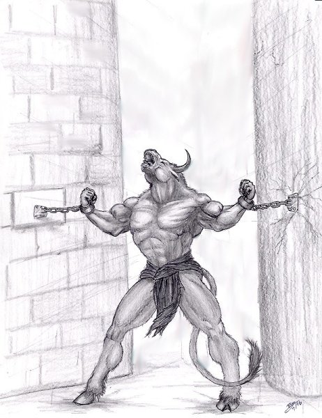 Минотавр раскраска