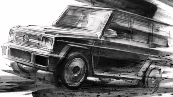 Мерседес спереди поэтапно