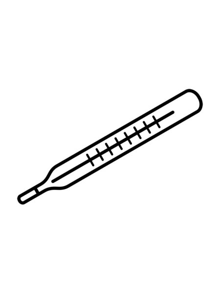 Термометр ртутный вектор