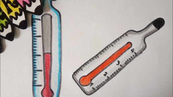 Термометр ртутный вектор